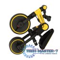Rowerek trójkołowy TRIKE FIX V4 rower biegowy 6w1 daszek prowadnik pasy żółty czarny
