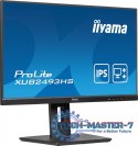 Monitor ProLite 23.8 cala XUB2493HS-B6 A, IPS, HDMI, DP, 2x2W, HAS, 300cd/m2, obrót stopy 120 stopni