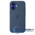 Etui silikonowe z MagSafe do iPhonea 16 - denim