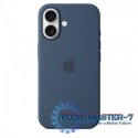 Etui silikonowe z MagSafe do iPhonea 16 - denim