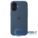 Etui silikonowe z MagSafe do iPhonea 16 - denim
