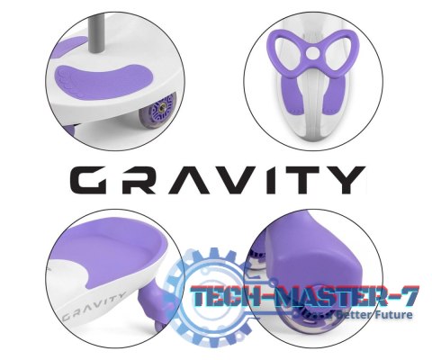 Jeździk grawitacyjny Gravity biało-fioletowy Jeździk grawitacyjny Gravity biało-fioletowy
