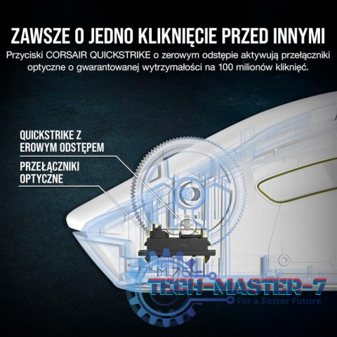 Myszka bezprzewodowa M75 biała RGB Myszka bezprzewodowa M75 biała RGB