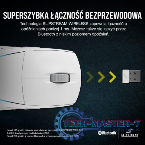 Myszka bezprzewodowa M75 biała RGB Myszka bezprzewodowa M75 biała RGB