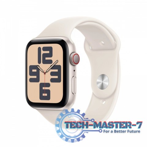 Watch SE GPS + Cellular, koperta 44 mm z aluminium w kolorze księżycowej poświaty z paskiem sportowym w kolorze księżycowej pośw Watch SE GPS + Cellular, koperta 44 mm z aluminium w kolorze księżycowej poświaty z paskiem sportowym w kolorze księżycowej pośw