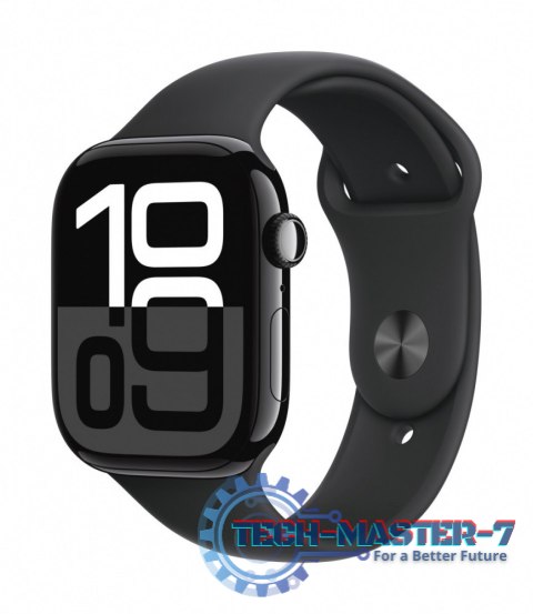 Watch Series 10 GPS + Cellular, koperta 46 mm z aluminium w kolorze onyksu z paskiem sportowym w kolorze czarnym - rozmiar M/L Watch Series 10 GPS + Cellular, koperta 46 mm z aluminium w kolorze onyksu z paskiem sportowym w kolorze czarnym - rozmiar M/L