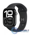 Watch Series 10 GPS + Cellular, koperta 46 mm z aluminium w kolorze onyksu z paskiem sportowym w kolorze czarnym - rozmiar S/M