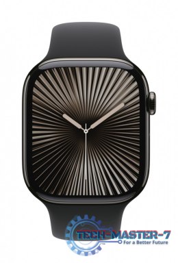 Watch Series 10 GPS + Cellular, koperta 46 mm z tytanu w kolorze łupkowym z paskiem sportowym w kolorze czarnym - rozmiar S/M