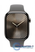 Watch Series 10 GPS + Cellular, koperta 46 mm z tytanu w kolorze naturalnym z paskiem sportowy w kolorze górskiej szarości - roz