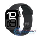 Watch Series 10 GPS, koperta 42 mm z aluminium w kolorze onyksu z paskiem sportowym w kolorze czarnym - rozmiar S/M