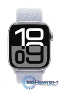 Watch Series 10 GPS, koperta 42 mm z aluminium w kolorze srebrnym z opaską sportową w kolorze błękitnego obłoku