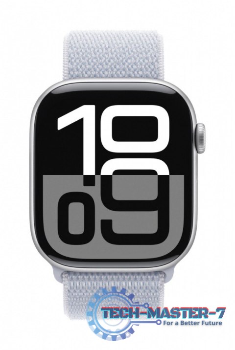 Watch Series 10 GPS, koperta 46 mm z aluminium w kolorze srebrnym z opaską sportową w kolorze błękitnego obłoku Watch Series 10 GPS, koperta 46 mm z aluminium w kolorze srebrnym z opaską sportową w kolorze błękitnego obłoku