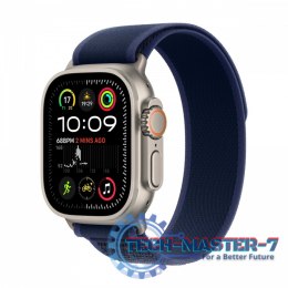 Watch Ultra 2 GPS + Cellular, koperta 49 mm z tytanu w kolorze naturalnym z opaską Trial S/M w kolorze niebieskim