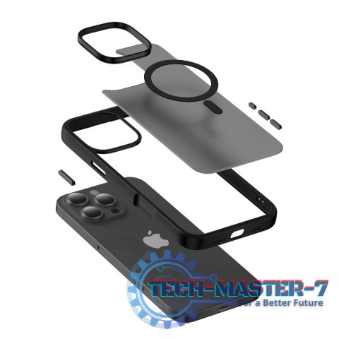 Etui z MagSafe Hybrid Frost MAG Cover do iPhone 16 Pro (czarny) Etui z MagSafe Hybrid Frost MAG Cover do iPhone 16 Pro (czarny)