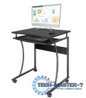 Biurko komputerowe mobilne Techly 600x480mm czarne