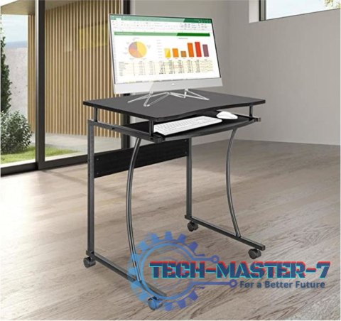 Biurko komputerowe mobilne Techly 600x480mm czarne Biurko komputerowe mobilne Techly 600x480mm czarne