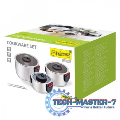 Komplet garnków ze składanymi uchwytami MR-3530-6 Komplet garnków ze składanymi uchwytami MR-3530-6