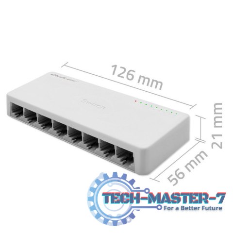 SWITCH przełącznik sieciowy 8 x port RJ45 | 1000Mbps | Fast Ethernet | LAN SWITCH przełącznik sieciowy 8 x port RJ45 | 1000Mbps | Fast Ethernet | LAN
