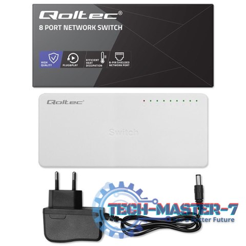 SWITCH przełącznik sieciowy 8 x port RJ45 | 1000Mbps | Fast Ethernet | LAN SWITCH przełącznik sieciowy 8 x port RJ45 | 1000Mbps | Fast Ethernet | LAN