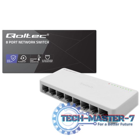 SWITCH przełącznik sieciowy 8 x port RJ45 | 1000Mbps | Fast Ethernet | LAN SWITCH przełącznik sieciowy 8 x port RJ45 | 1000Mbps | Fast Ethernet | LAN
