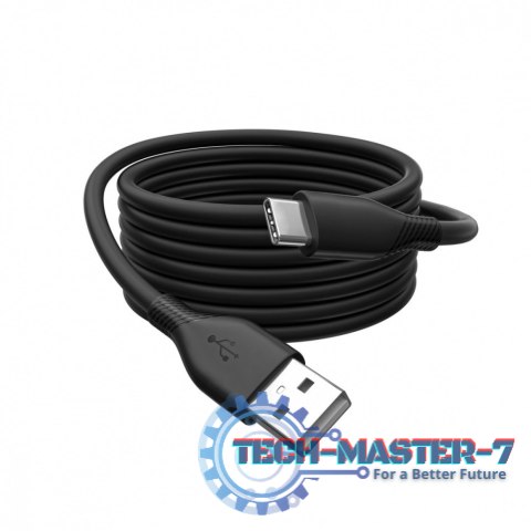 Kabel zasilający silikonowy USB-A - USB-C, USB 2.0 60W, 0,5m Czarny Kabel zasilający silikonowy USB-A - USB-C, USB 2.0 60W, 0,5m Czarny