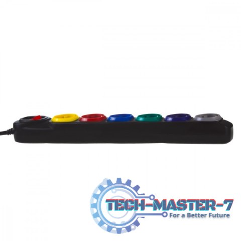 Listwa zasilająca 1,5m 250VAC/10A MCE509 B 2500 Q, IP20, 6 gniazd, prąd znamionowy 10A, czarny Listwa zasilająca 1,5m 250VAC/10A MCE509 B 2500 Q, IP20, 6 gniazd, prąd znamionowy 10A, czarny