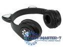 Słuchawki bezprzewodowe Bluetooth 5.0 LED dla dzieci czarne uszy