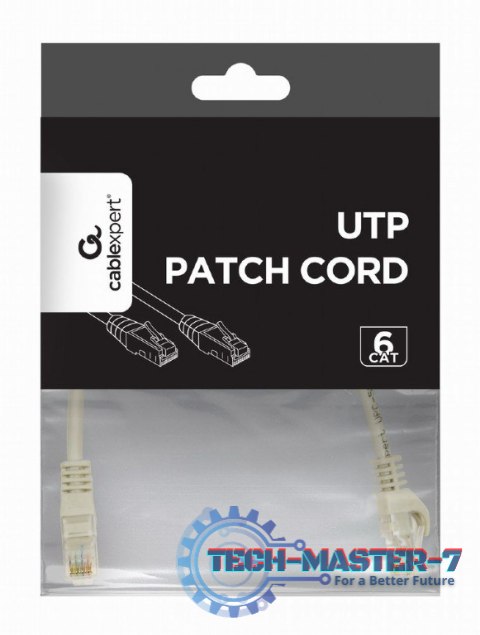 Patch cord kat.6 miedź UTP 0.25m szary Patch cord kat.6 miedź UTP 0.25m szary