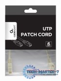 Patch cord kat.6 miedź UTP 5m szary