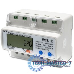 Trójfazowy elektroniczny licznik | miernik zużycia energii na szynę DIN | 400V | LCD | Wi-Fi