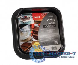 Tortownica kwadratowa 23.5 cm Torta