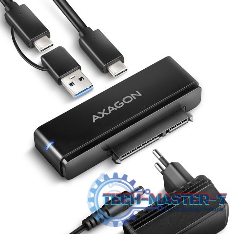 ADSA-FPX Adapter USB-C 10Gbps SATA 6G 2.5"/3.5" SSD/HDD FASTPORT X, w tym zasilacz, 60cm USB-C/USB-A kabel ADSA-FPX Adapter USB-C 10Gbps SATA 6G 2.5"/3.5" SSD/HDD FASTPORT X, w tym zasilacz, 60cm USB-C/USB-A kabel