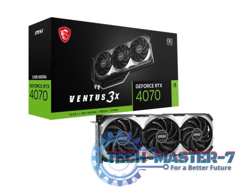 Karta graficzna RTX 4070 VENTUS 3X E1 12G OC GDDR6 192bit 3DP Karta graficzna RTX 4070 VENTUS 3X E1 12G OC GDDR6 192bit 3DP