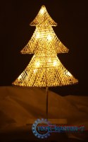 Choinka świecąca dekoracja świąteczna 10 LED 39 cm ciepły biały