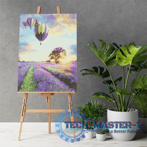 Malowanie po numerach obraz 50x40cm pole lawendowe Malowanie po numerach obraz 50x40cm pole lawendowe