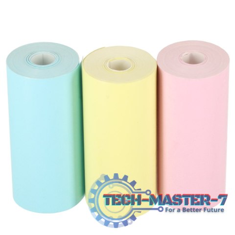 Rolki papier wkład termiczny do mini drukarki 5,7cmx3m 3 sztuki kolorowe Rolki papier wkład termiczny do mini drukarki 5,7cmx3m 3 sztuki kolorowe