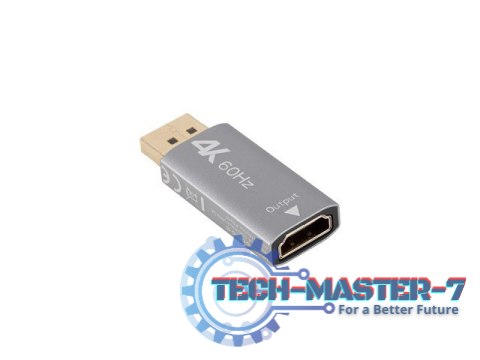 Adapter Displayport(M)- HDMI(F)4K srebrny Adapter Displayport(M)- HDMI(F)4K srebrny