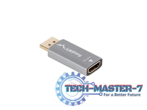 Adapter Displayport(M)- HDMI(F)8K srebrny Adapter Displayport(M)- HDMI(F)8K srebrny