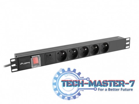 Listwa zasilająca rack PDU 19 cali 1U 16A 5x230V 2m czarna C14 Listwa zasilająca rack PDU 19 cali 1U 16A 5x230V 2m czarna C14