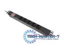 Listwa zasilająca rack PDU 19 cali 1U 16A 5x230V 2m czarna