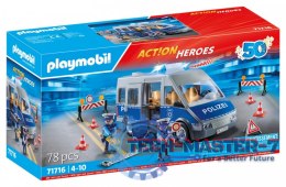 Zestaw z figurkami Action Heroes 71716 Samochód policyjny z blokadą