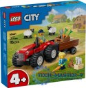 Klocki City 60461 Czerwony traktor z przyczepą i owcą