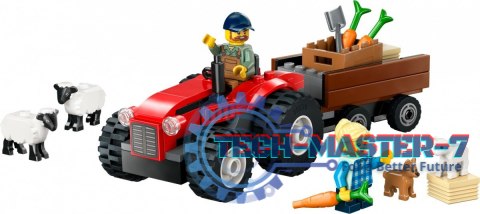 Klocki City 60461 Czerwony traktor z przyczepą i owcą Klocki City 60461 Czerwony traktor z przyczepą i owcą
