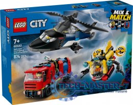 Klocki City 60462 Zestaw z helikopterem, wozem strażackim i łodzią