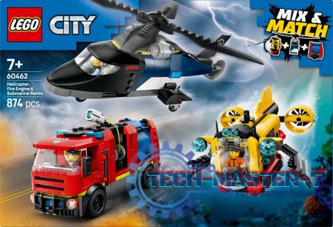Klocki City 60462 Zestaw z helikopterem, wozem strażackim i łodzią Klocki City 60462 Zestaw z helikopterem, wozem strażackim i łodzią