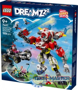 Klocki DREAMZzz 71497 Tygrysi mech Coopera i hot rod Zero