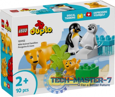 Klocki DUPLO 10442 Rodziny dzikich zwierząt: pingwiny i lwy Klocki DUPLO 10442 Rodziny dzikich zwierząt: pingwiny i lwy
