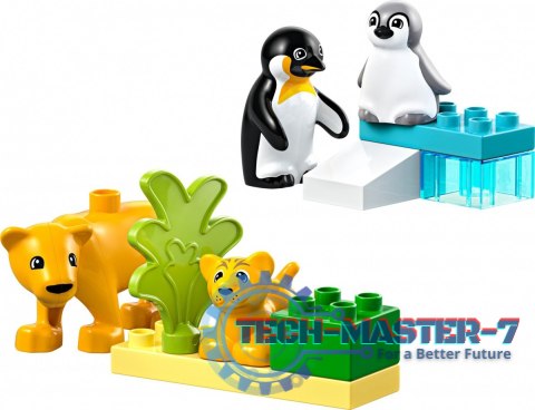 Klocki DUPLO 10442 Rodziny dzikich zwierząt: pingwiny i lwy Klocki DUPLO 10442 Rodziny dzikich zwierząt: pingwiny i lwy