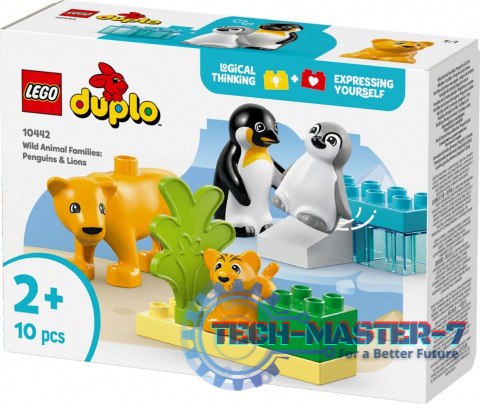Klocki DUPLO 10442 Rodziny dzikich zwierząt: pingwiny i lwy Klocki DUPLO 10442 Rodziny dzikich zwierząt: pingwiny i lwy