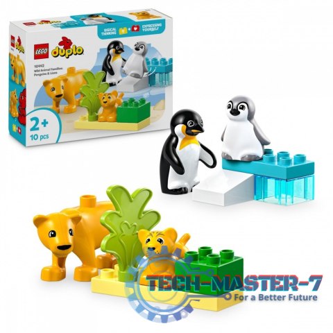 Klocki DUPLO 10442 Rodziny dzikich zwierząt: pingwiny i lwy Klocki DUPLO 10442 Rodziny dzikich zwierząt: pingwiny i lwy